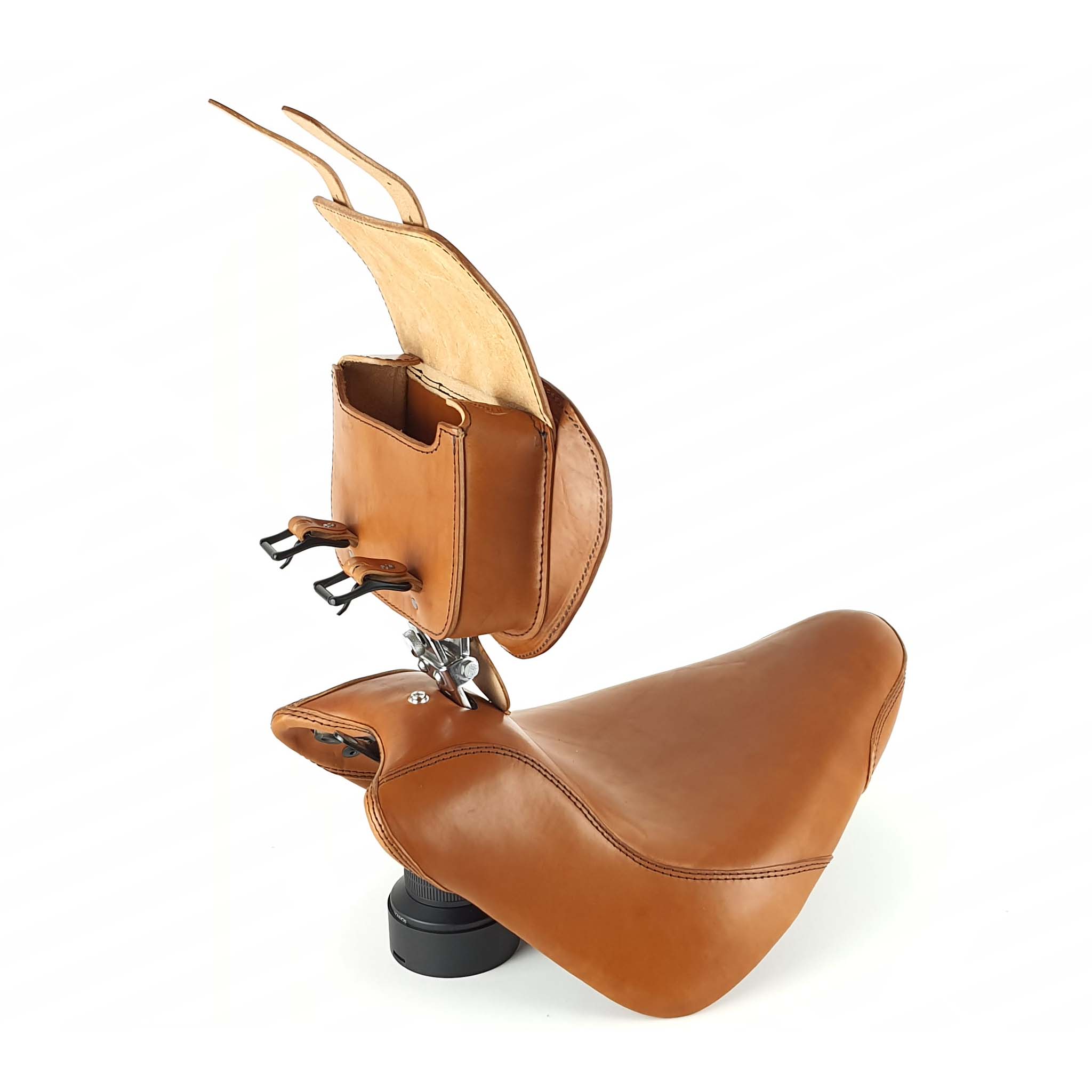 Harley-Davidson Softail Steer Hide Custom Seat Backrest and Saddlebags