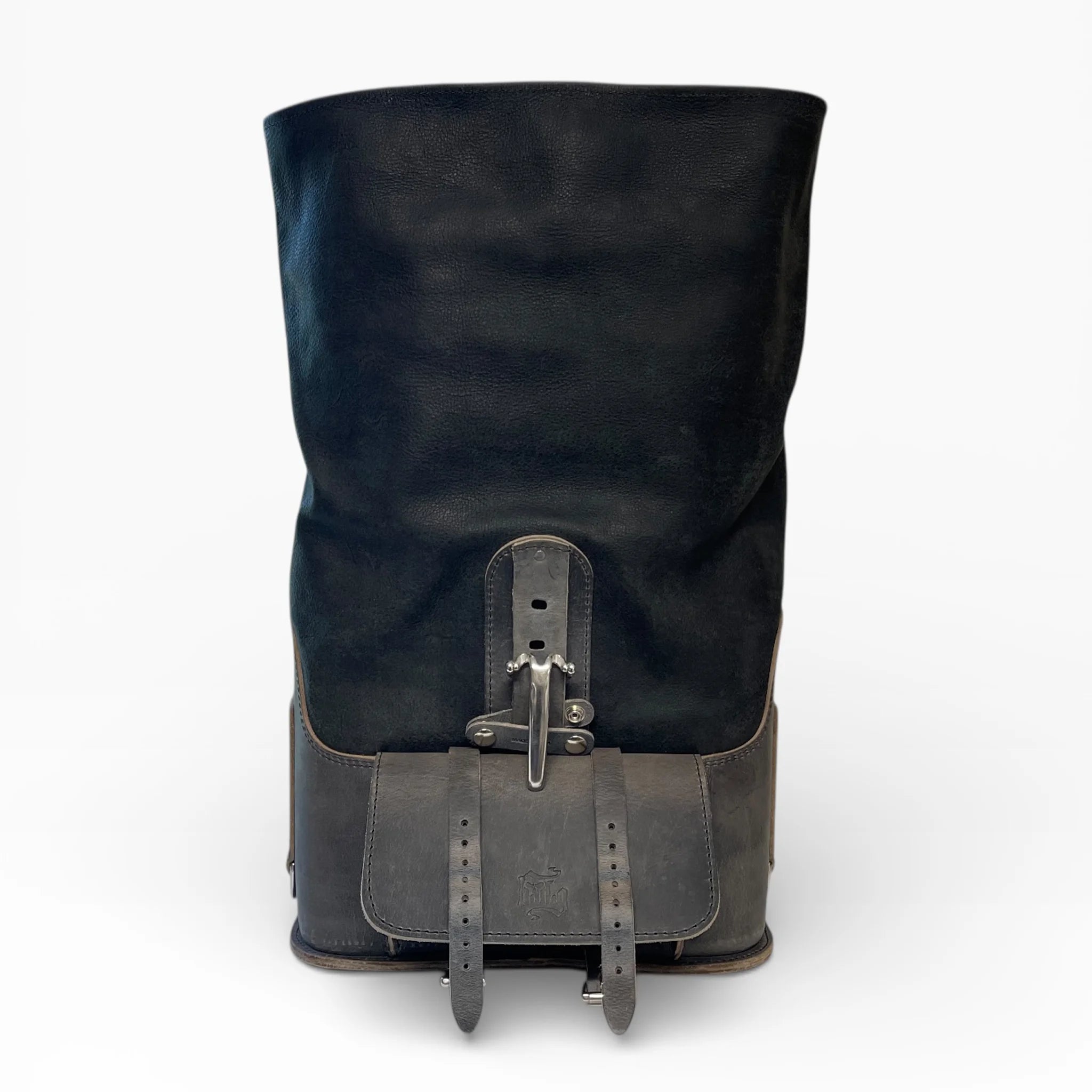 Universal Leather Rolltop Panniers / Saddlebags - TBP02 (Pair)