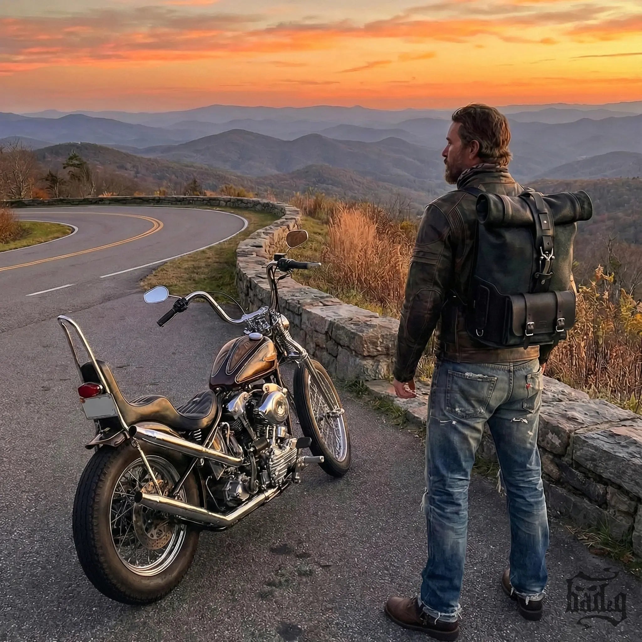 Rolltop Backpack Sissy Bar Bag - URB01S | 2-in-1 Design