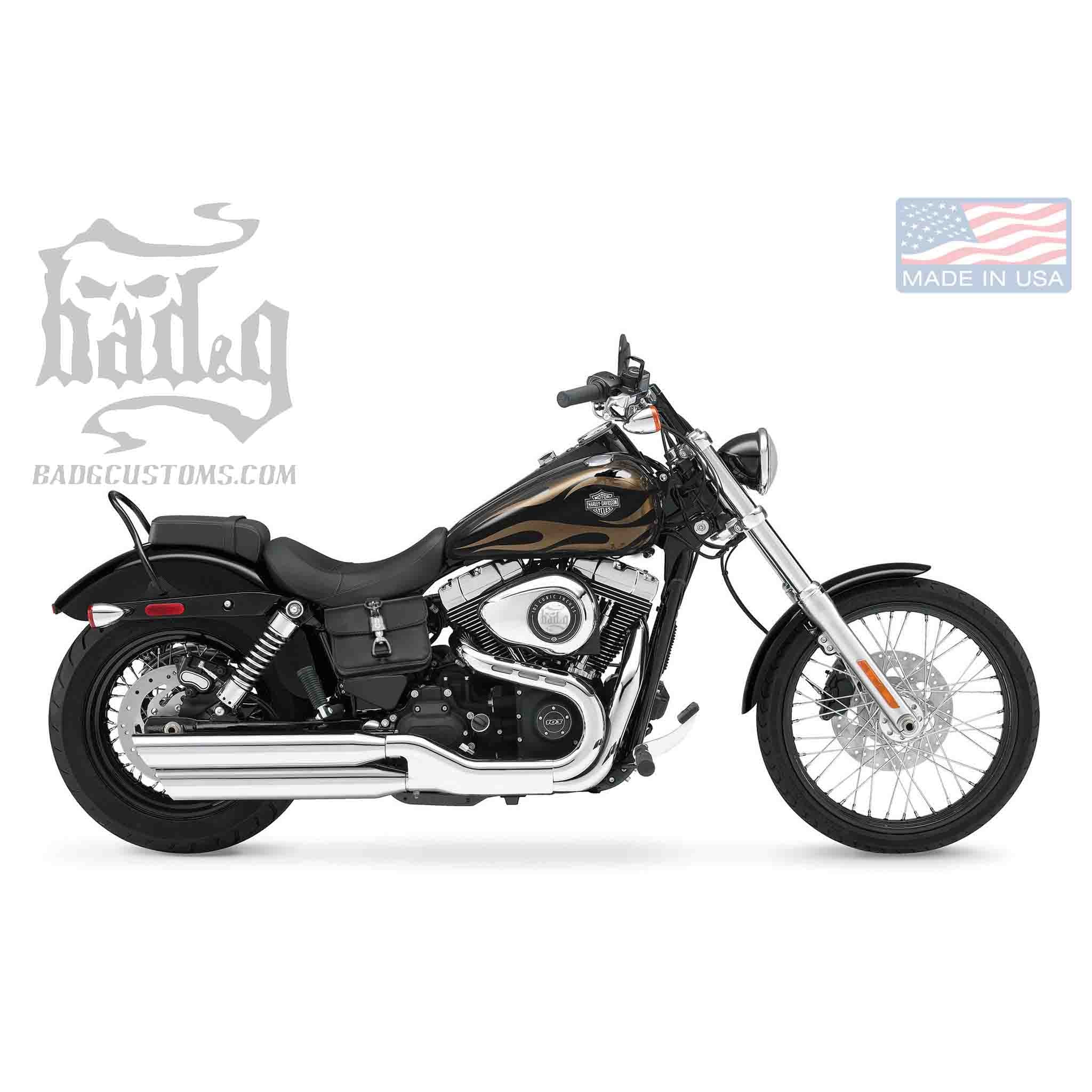 Upgrade your Harley-Davidson® Dyna with the DBB05 Dyna Bolt On Battery Bag. Hand crafted in USA with premium leather and top quality hardware. Durable and stylish, it's the perfect fit for your motorcycle.