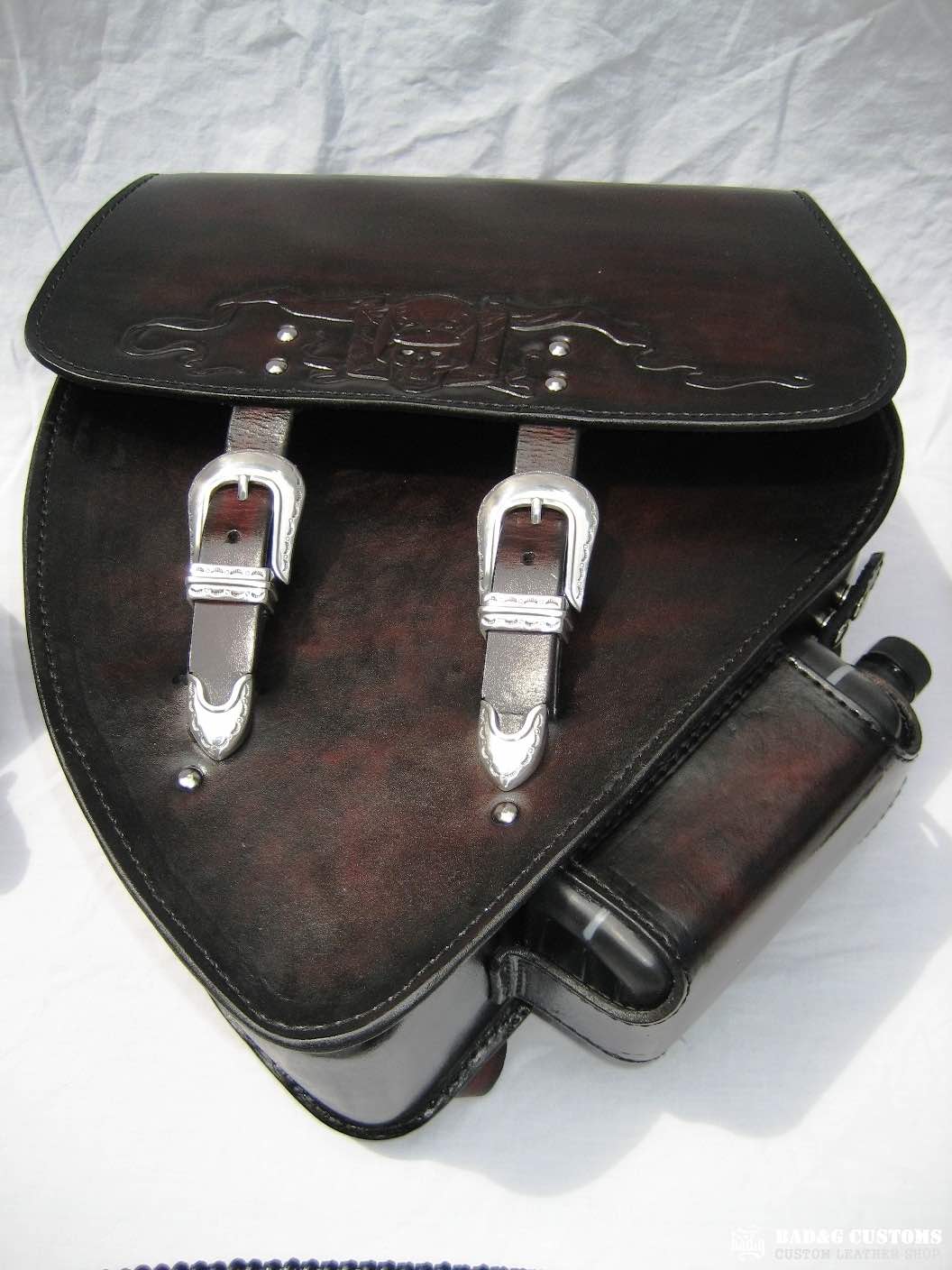 Doug Wothke Round The World Harley-Davidson Panhead Seat and Saddlebags Set