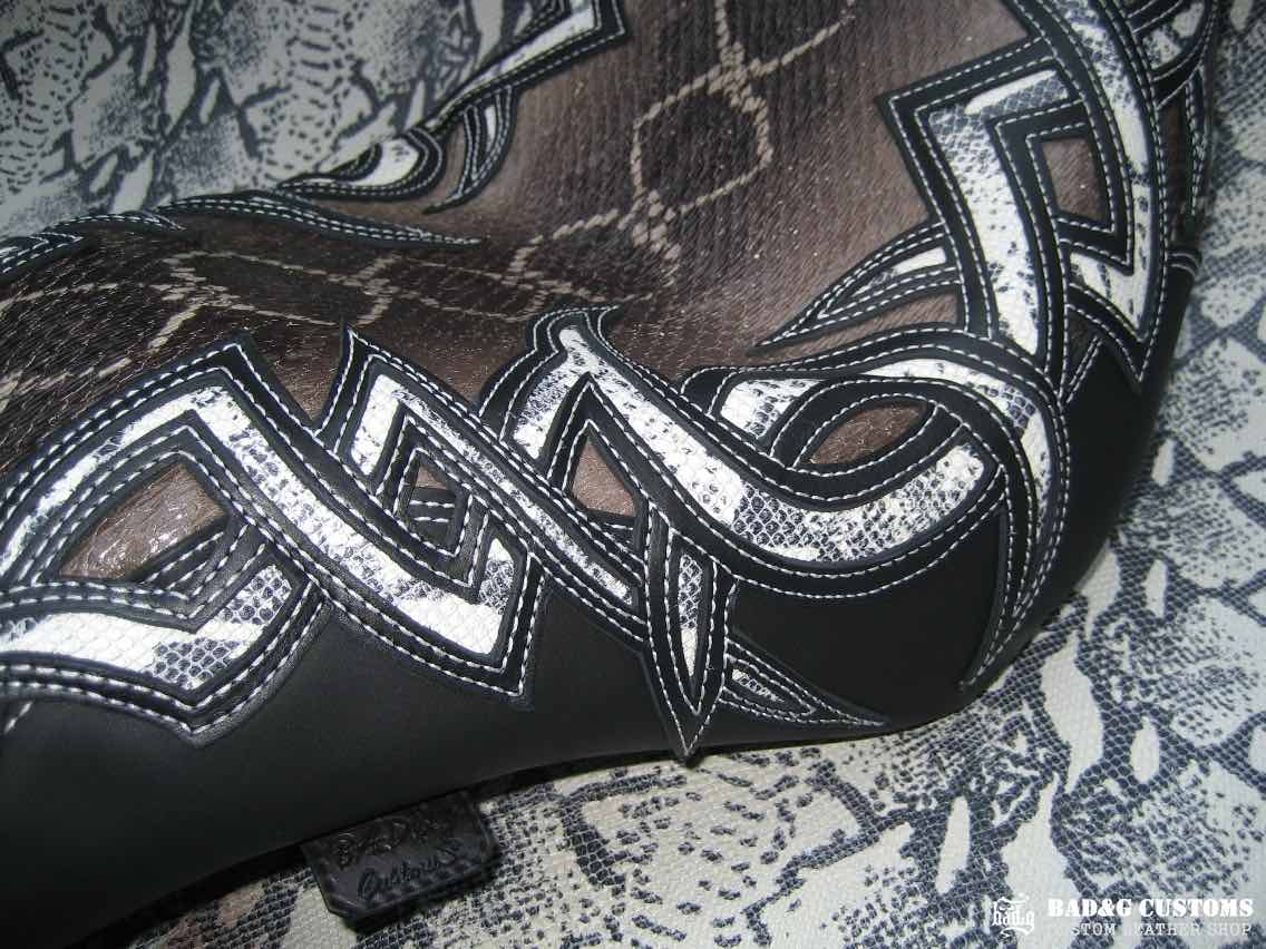 Harley-Davidson Softail Brown Tribal Custom Seat