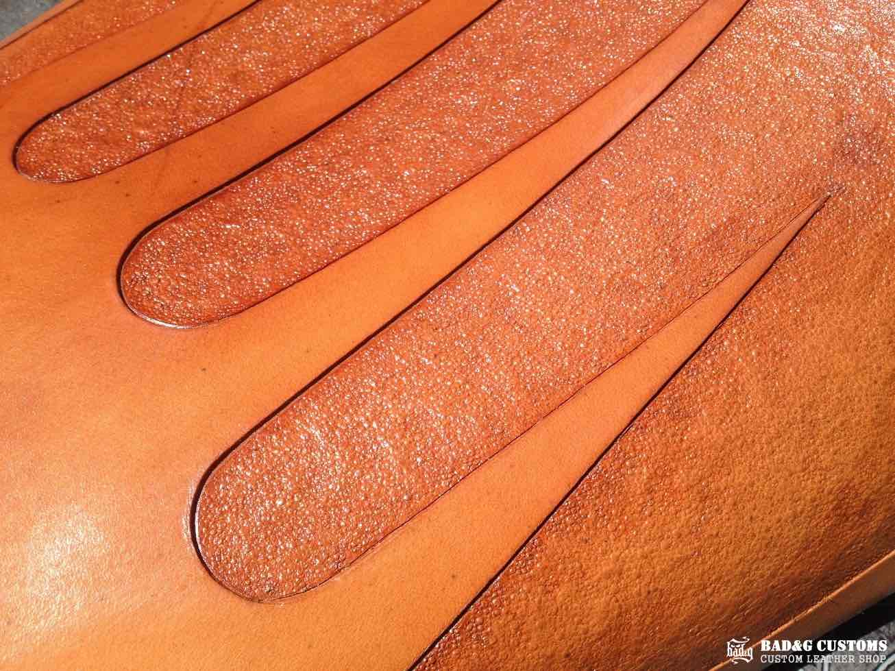 Harley-Davidson Softail Solo Veg Tan Tooled Custom Seat