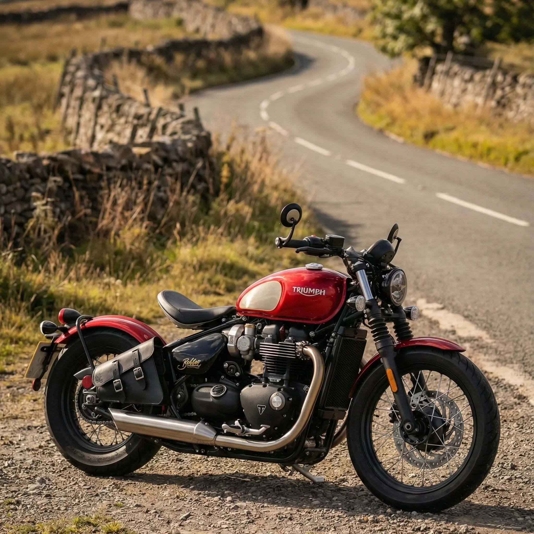 Triumph Bobber Right Side Solo Bag - TBR01